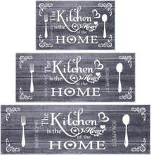 Load image into Gallery viewer, Elegant 3-Piece Boho Kitchen Rug Set - Machine Washable Non-Slip Mats