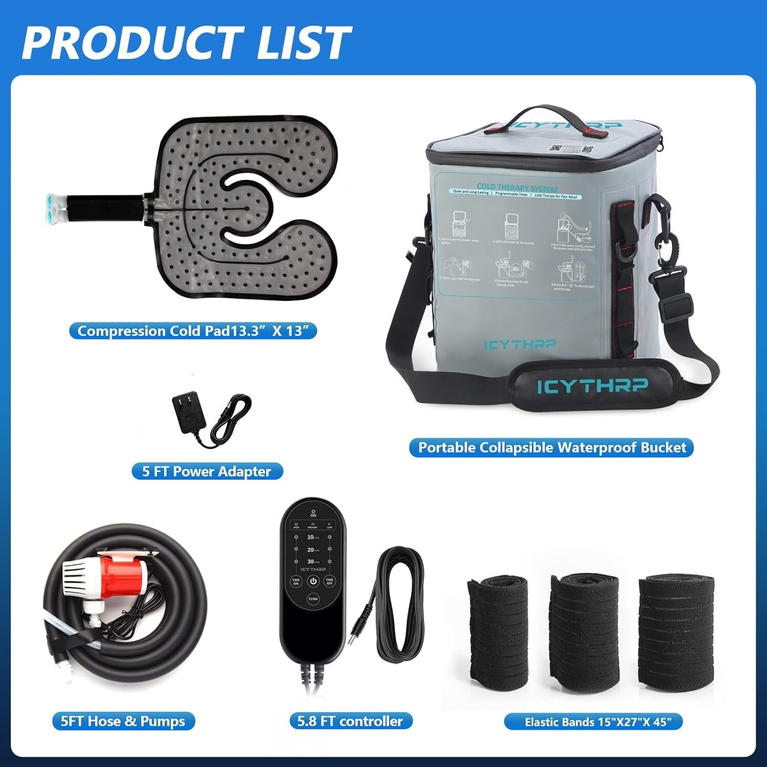 Ergonomic Ice Machine for Knee & Ankle Pain Relief with Programmable Features