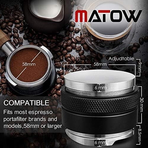 58mm Dual-Head Espresso Tamper & Distributor for Perfect Coffee Preparation