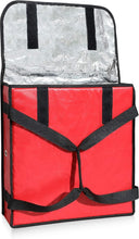 Load image into Gallery viewer, Large Red Insulated Pizza Delivery Bag - Effortless Transport for Hot Pizzas