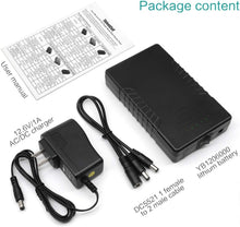 Load image into Gallery viewer, 11.1V 6000mAh Lithium-ion Battery Pack with AC Charger - Ideal for 12V Devices