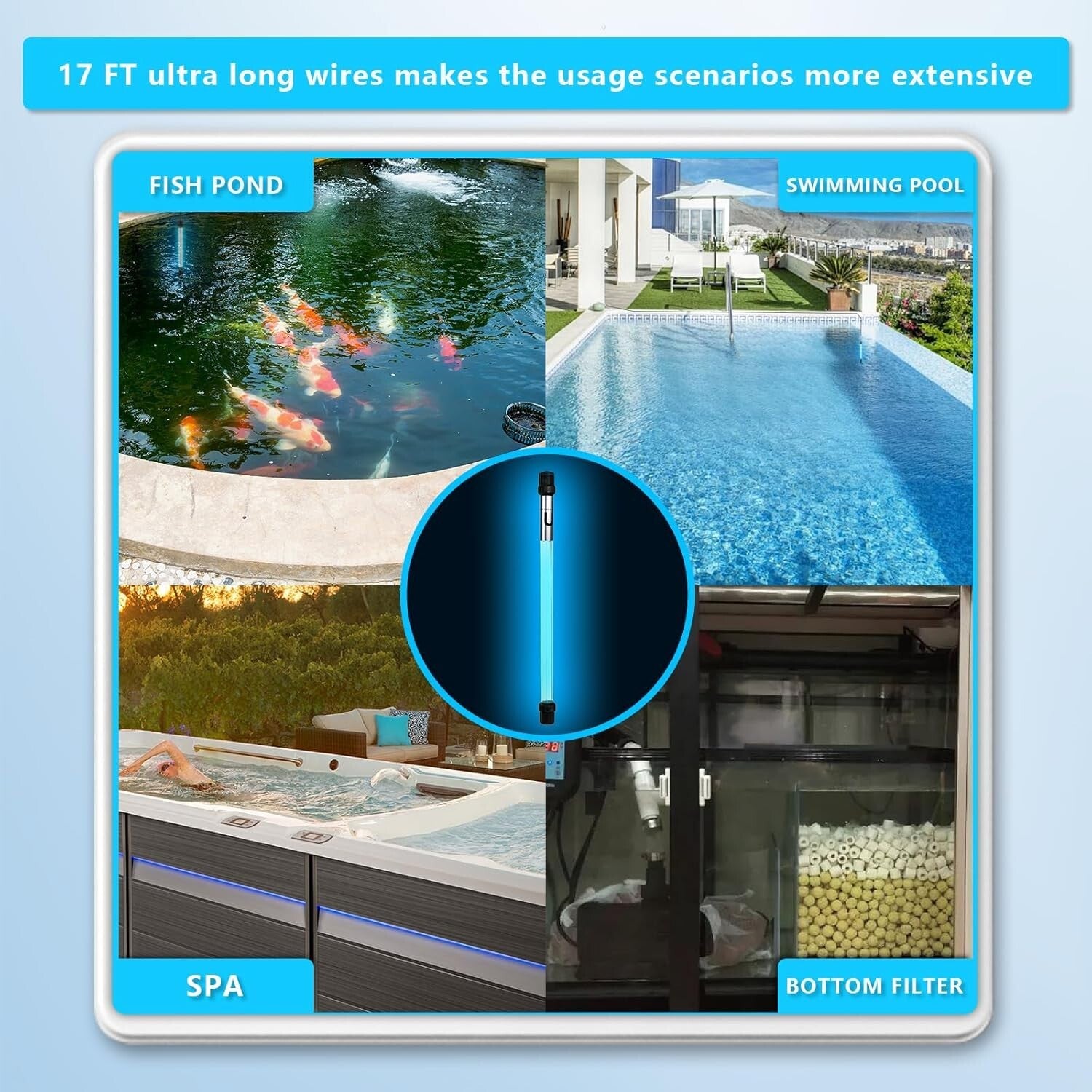 Effortless 55W UV Pool Light with Quick-Clean Technology - Algae Solutions