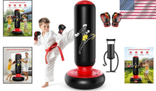 Load image into Gallery viewer, 66” Kids Inflatable Boxing Punching Bag &amp; Gloves - Fun Gym Toy for Ages 6-12