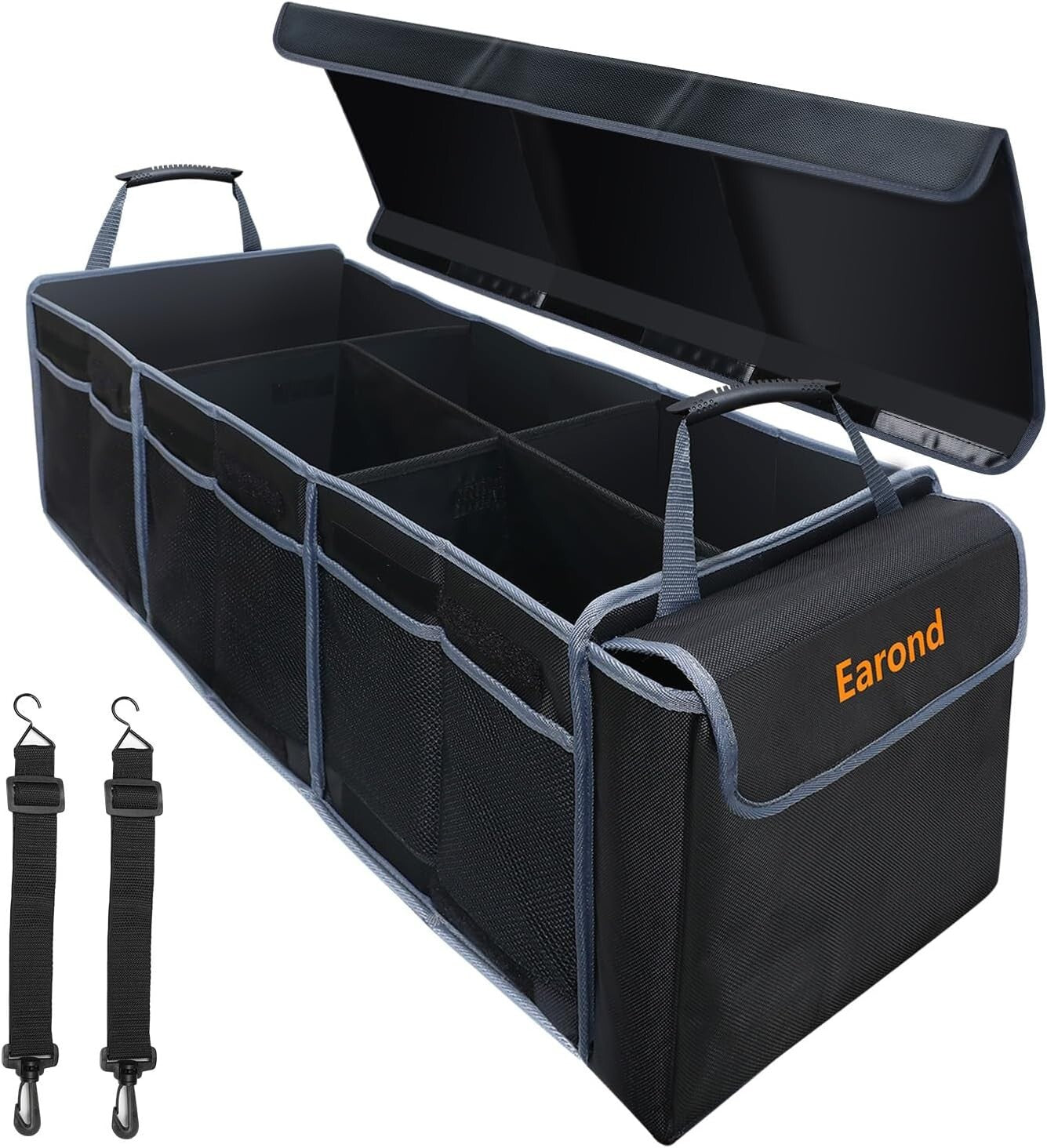 Premium Car Trunk Organizer with Lid - Lightweight & Functional for Safe Travel