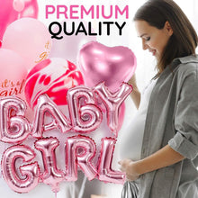 Load image into Gallery viewer, Stylish Jumbo Pink Baby Shower Décor - 165 Pieces Including Banners and Balloons