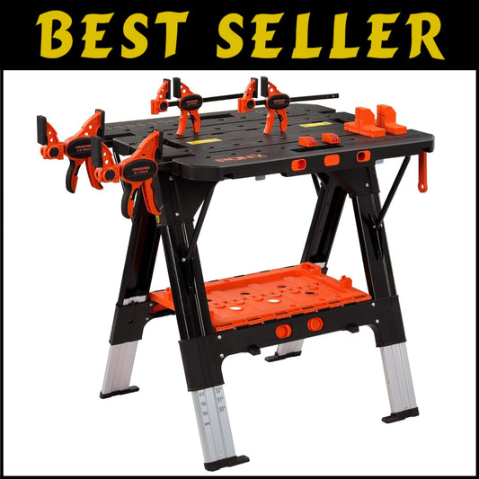 Versatile Portable Work Table - 2-in-1 Functionality & 500 lbs Clamping Strength