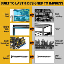Load image into Gallery viewer, Wall Mounted Tool Storage Rack with Charging Shelf - 24 Inch Power Organizer