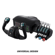 Load image into Gallery viewer, Universal Flight Control System - 180° Yoke with Throttle Quadrant &amp; Trim Wheel