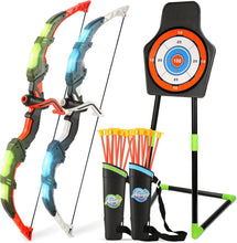 Load image into Gallery viewer, Durable Portable Bow and Arrow Set for Kids – Ideal for Indoor &amp; Outdoor Play