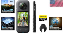Load image into Gallery viewer, Professional 360 Action Camera and Vlog Kit - Includes Invisible Selfie Stick