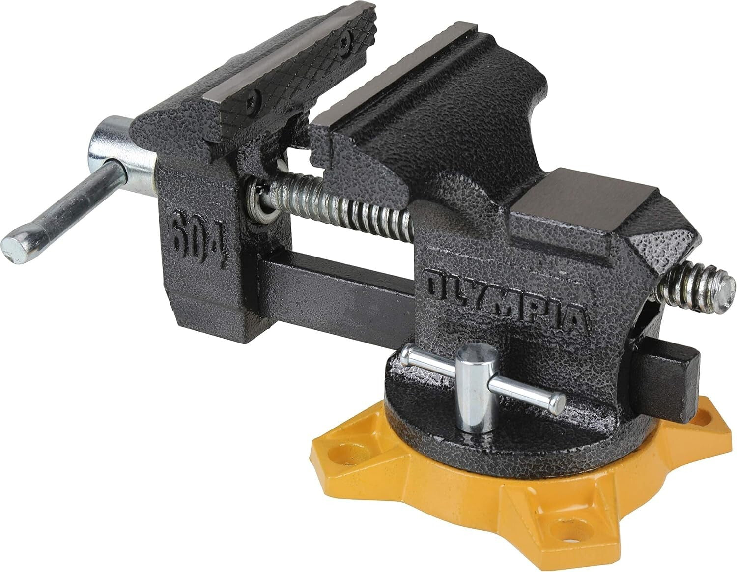 Olympia 4-Inch Bench Vise - Professional Quality with Heavy-Reinforced Base