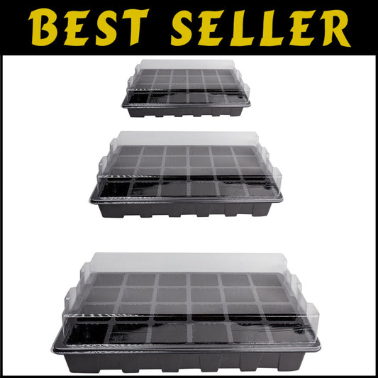 240 Cells Mini Propagator Garden Kit with Humidity Dome - Durable & Reusable
