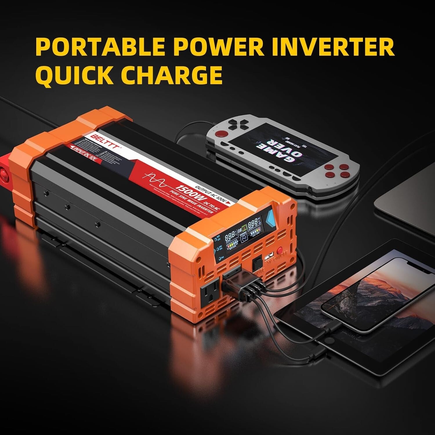 Dual AC Socket 1500W Inverter for RVs, Trucks, and Outdoor Camping Needs