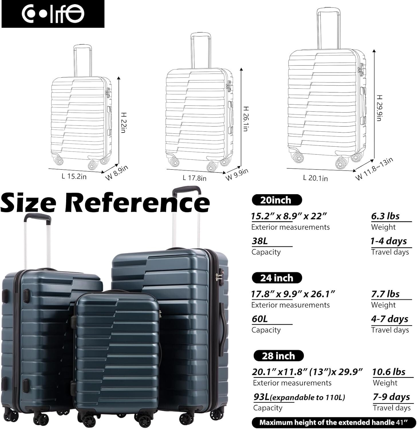 Durable Wine Red Spinner Luggage Set - Expandable ABS+PC Design for Travelers