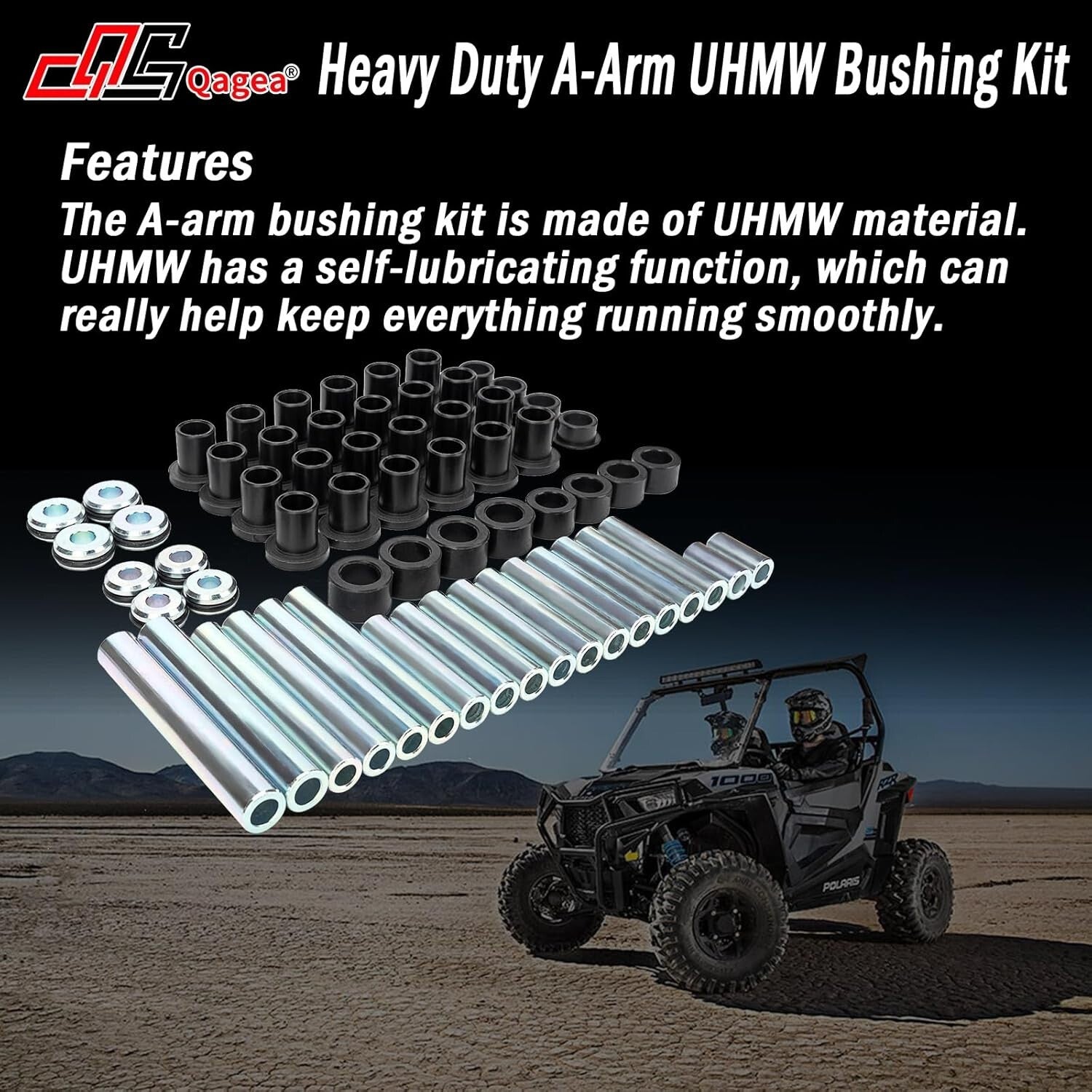 Durable UHMW Control Arm Bushing Replacement Kit for 2016 Polaris RZR 900 Series