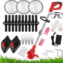 Load image into Gallery viewer, Lightweight Cordless Weed Wacker - Includes 2 Batteries &amp; Various Cutting Blades