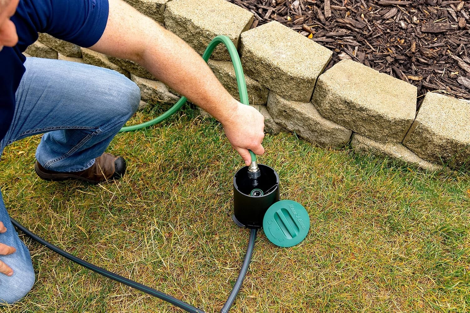 32HE In-Ground Sprinkler System with Click-N-Go Hose Connection - Pro Grade Kit
