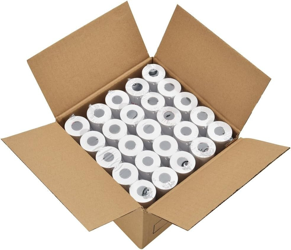 100-Pack of Smooth 2 1/4" x 50' Thermal Paper Compatible with Major POS Systems