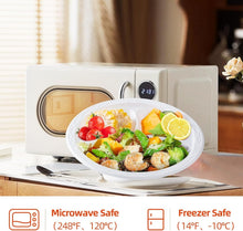 Load image into Gallery viewer, Sturdy 10-Inch BPA Free Dinner Plates - Reusable 3-Compartment Trays for Events