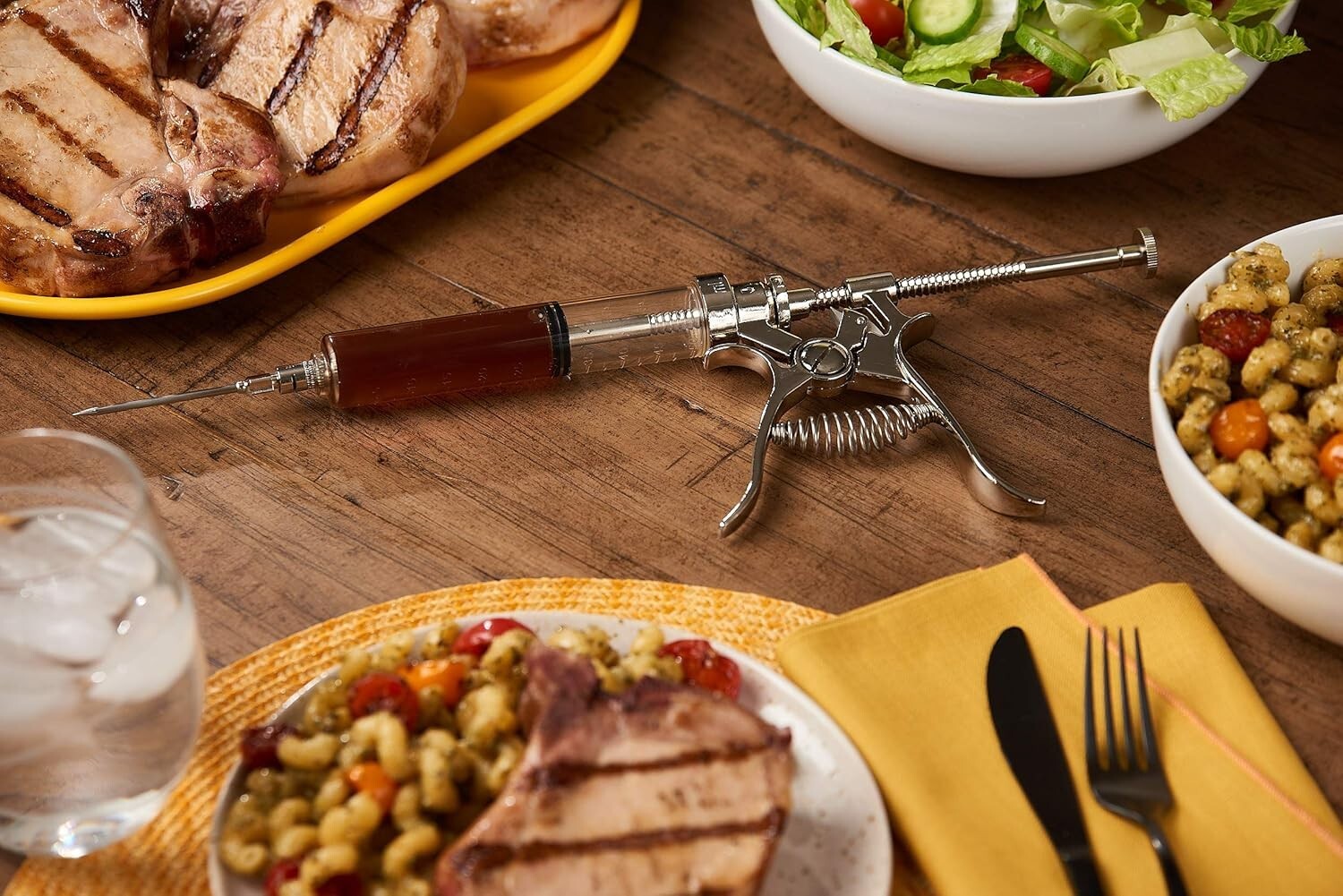 Heavy-Duty Automatic Marinade Injector with Carrying Case - Ideal for BBQs