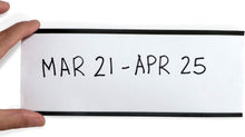 Load image into Gallery viewer, 25-Pack 3x8 Inch Magnetic 'C' Channel Label Holders for Efficient Organization