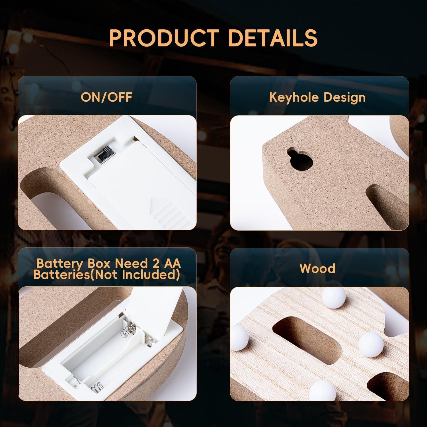 Sturdy Wooden 'Grad 2025' Marquee Lights for Graduation Party Centerpieces