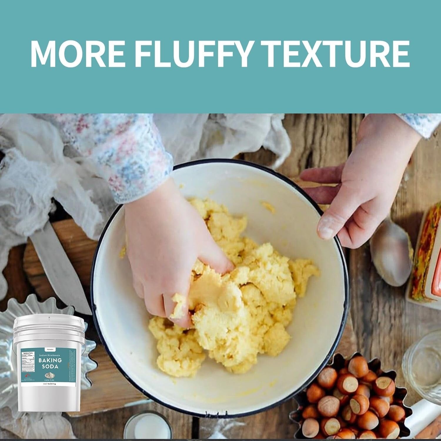 Versatile 44.1 lb Baking Soda Powder - Improve Baked Goods & Freshen Up Spaces