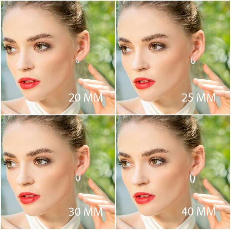 Thick High Polished Sterling Silver Chunky Hoop Earrings, Nickle Free Options