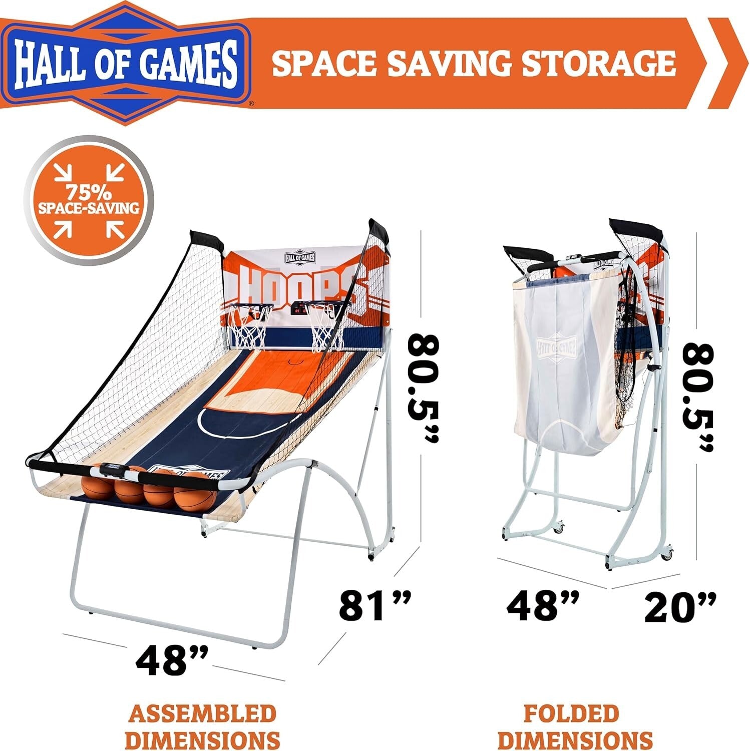 Classic Dual-Shot Indoor Basketball Game with 4 Basketballs - Fun for All Ages