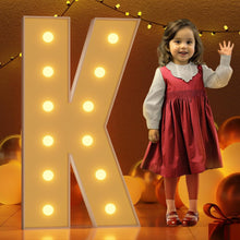 Load image into Gallery viewer, 4FT Light Up Letter K - Elegant Marquee Decor for Parties and Celebrations