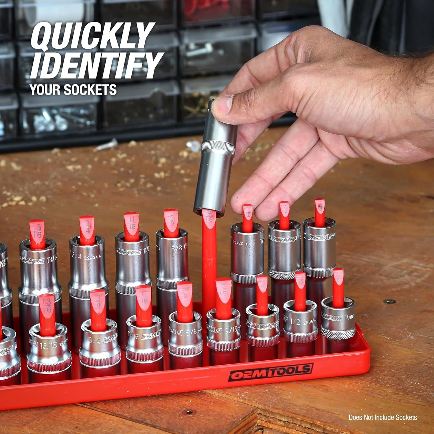 All-In-One 6 Piece Socket Tray Set - Keep Your SAE & Metric Sockets Tidy