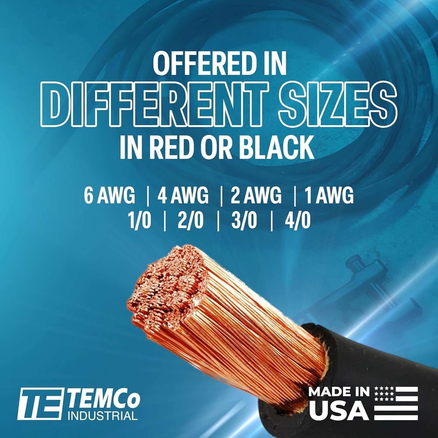 Versatile 4/0 AWG Copper Welding & Battery Cable: 10FT Red and 20FT Black