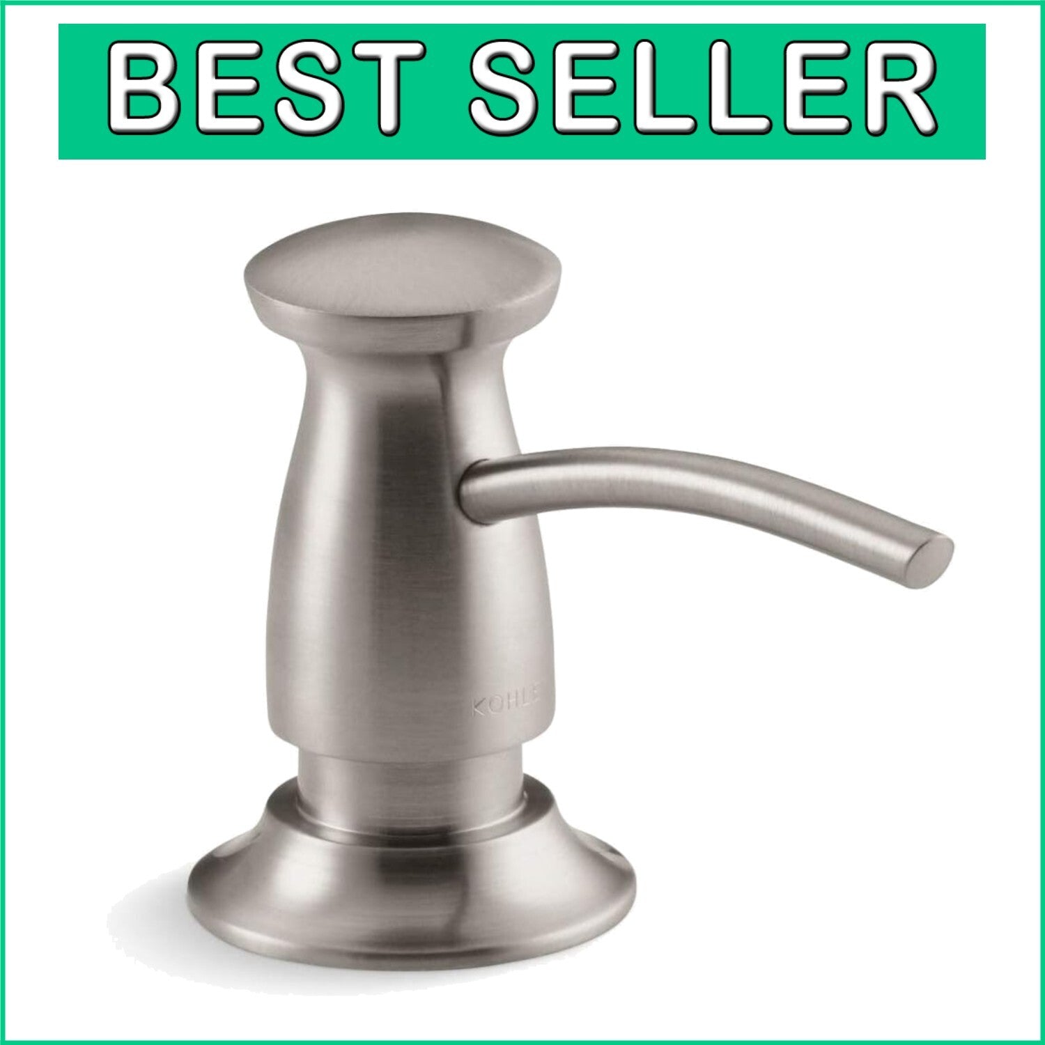 Cylindrical Stainless Steel Soap Dispenser - Easy Installation for 2" Surfaces