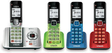 Load image into Gallery viewer, Stylish DECT 6.0 Cordless Phone Set: 4 Handsets, Wall-Mountable &amp; Colorful