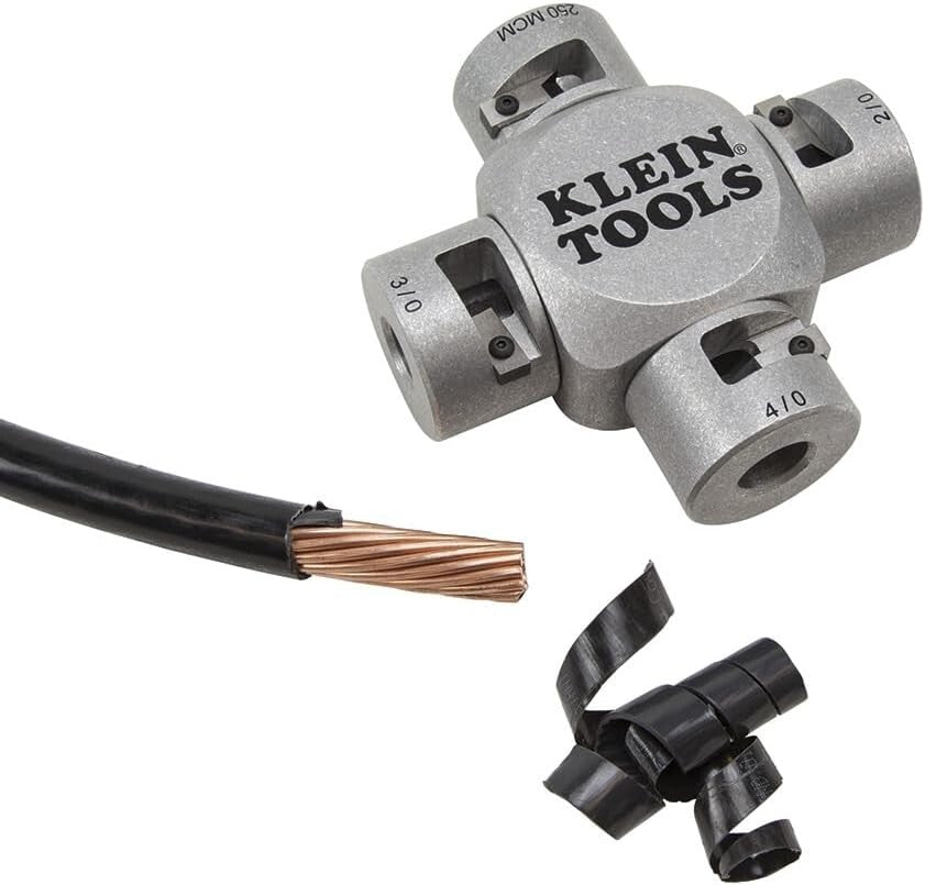 Versatile Large Cable Stripper for Professionals, 250 MCM - 2/0 Insulation Tool