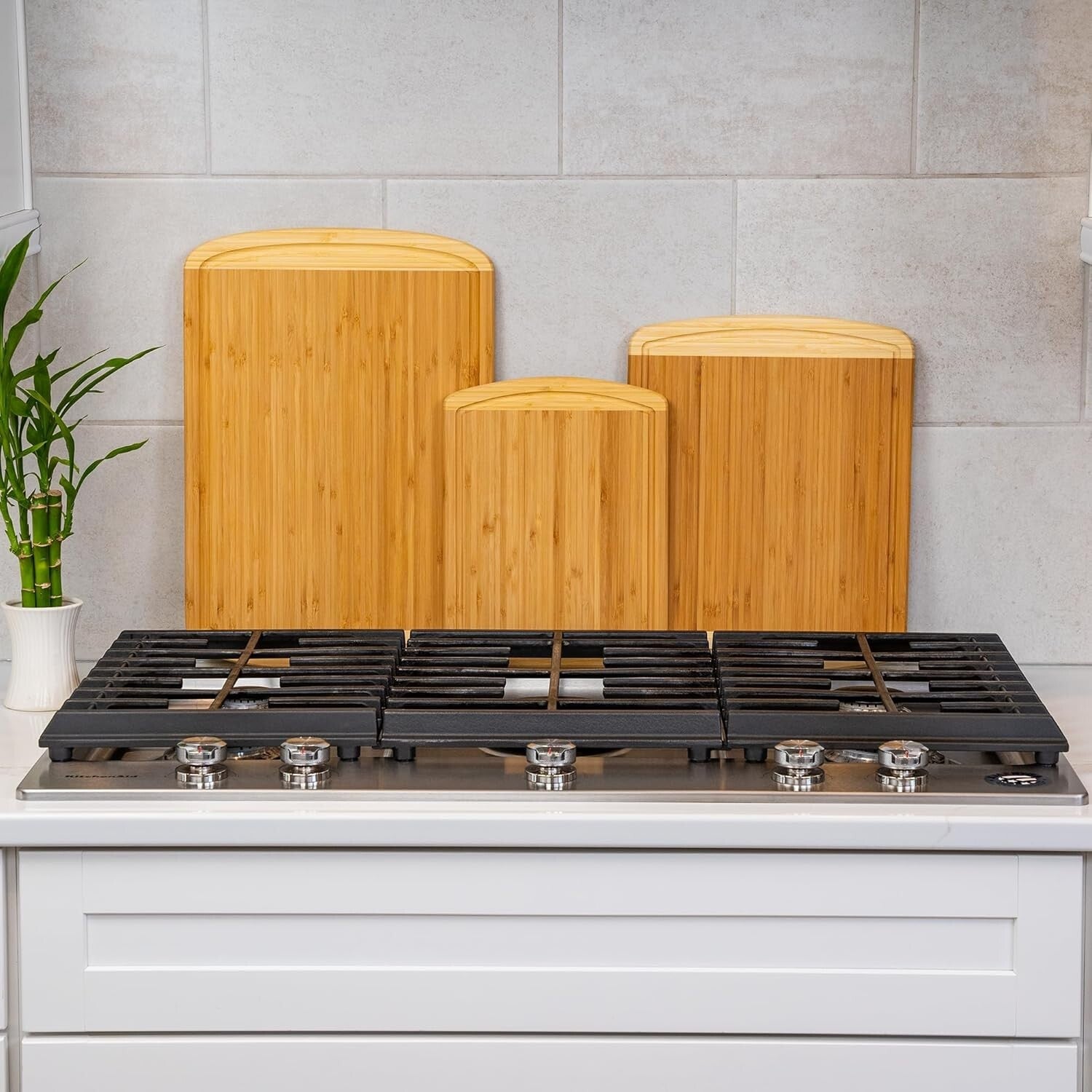 Versatile Bamboo Chopping Board Set for Home Cooks - Lifetime Warranty Included!