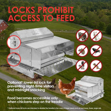 Load image into Gallery viewer, Pest-Proof 25lb Metal Feeder with Rain Cover - Perfect for Backyard Flocks