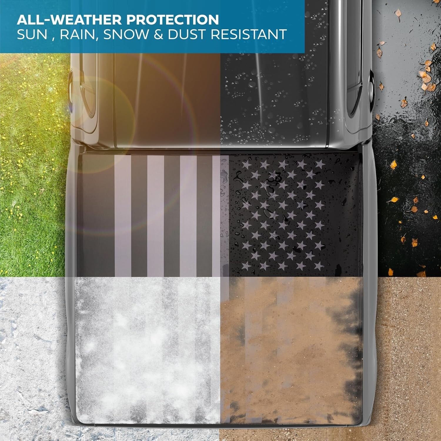 All-Weather Tri-Fold Bed Cover for 2009-2025 Ram 1500/2500/3500 - Easy Install