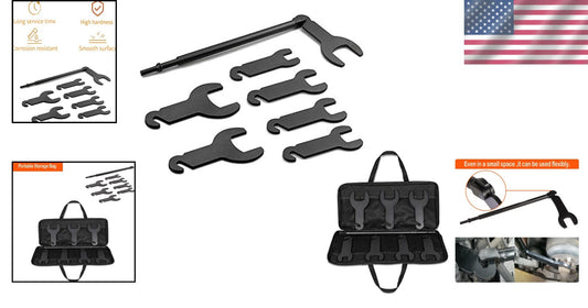7-Piece Pneumatic Wrench Kit for Easy Fan Clutch Removal - Storage Bag Included
