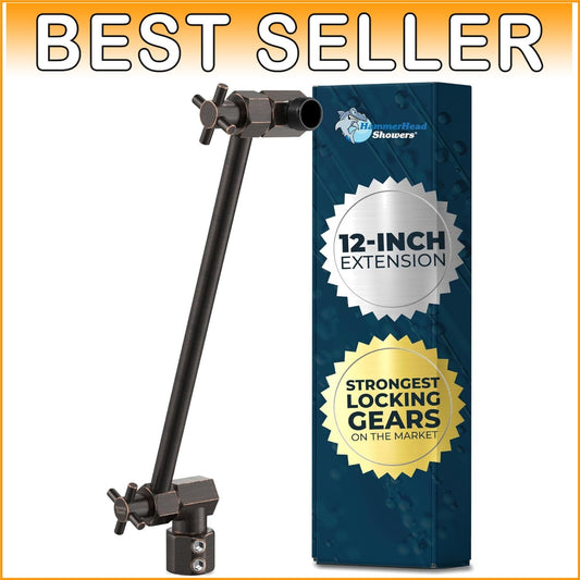 Elevate Your Shower Experience: 12-Inch Solid Brass Extension Arm in Bronze