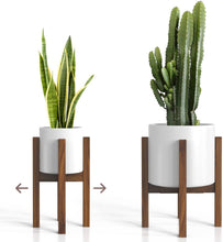Load image into Gallery viewer, Adjustable Width Plant Stand for 8-12 Inch Pots - Elegant Acacia Wood Pedestal