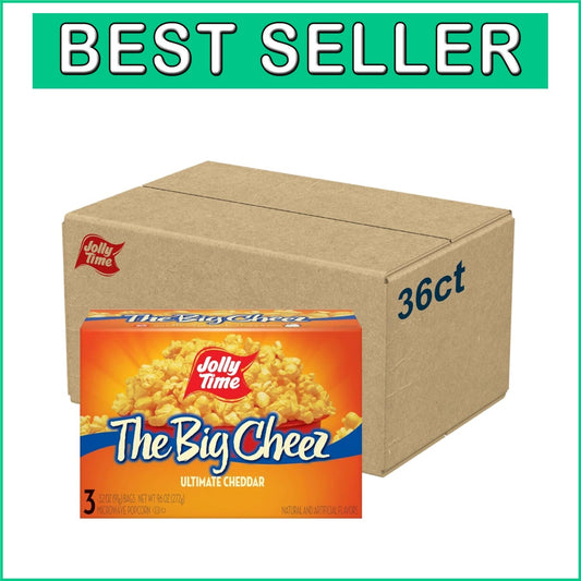 Deliciously Cheesy: The Big Cheez 36-Pack Microwave Popcorn - Fiber-Rich Snack