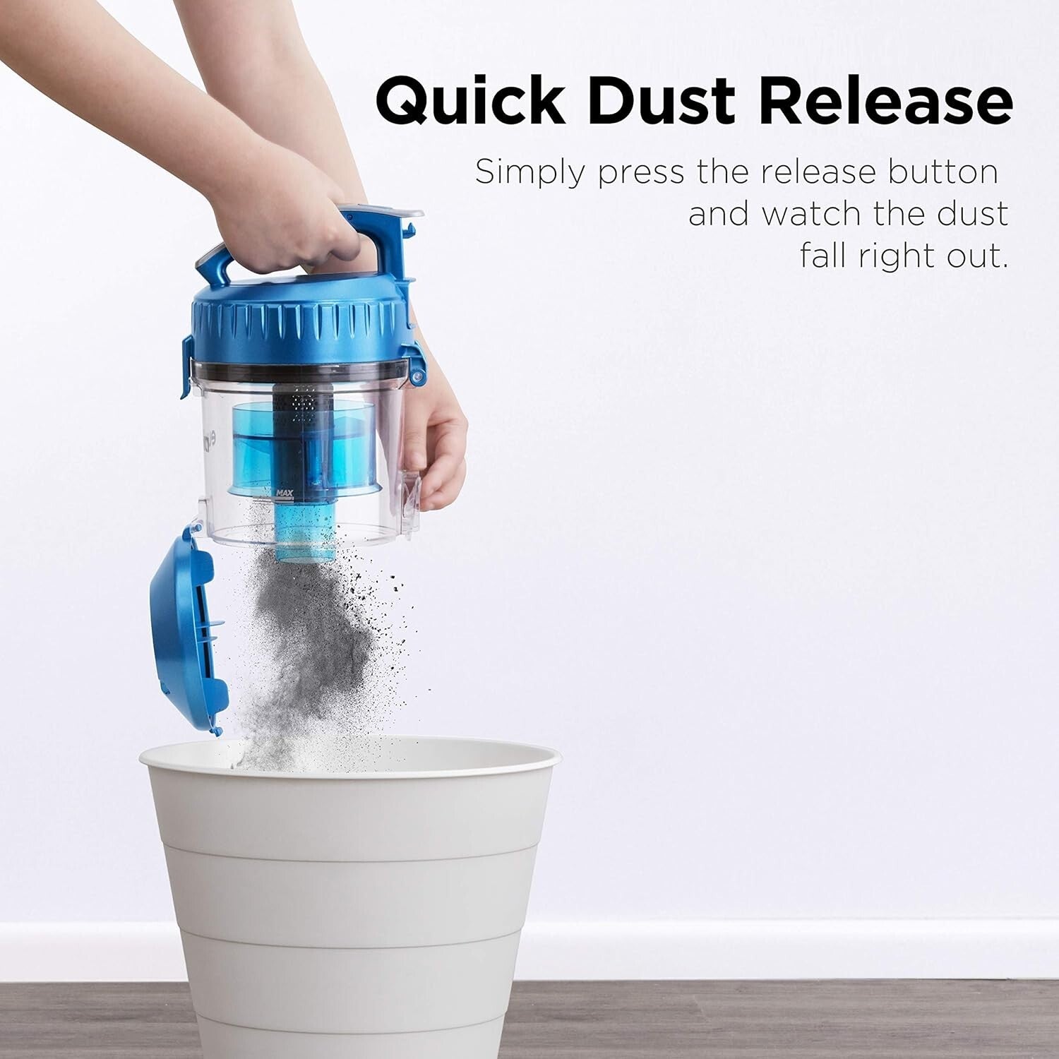 Effortless Cleaning with WhirlWind 2.5L Bagless Vacuum - Powerful Blue Canister