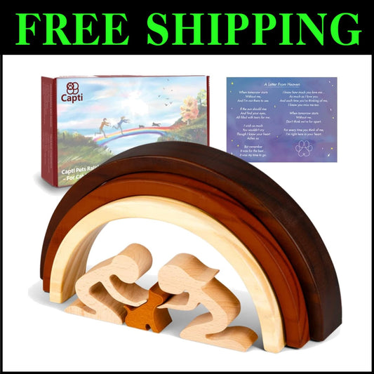 Inspirational Rainbow Bridge Cat Remembrance Statue - Thoughtful Sympathy Gift