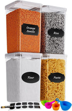 Load image into Gallery viewer, Clear Airtight Food Storage Containers, Stackable &amp; BPA-Free – Set of 4, 7qt
