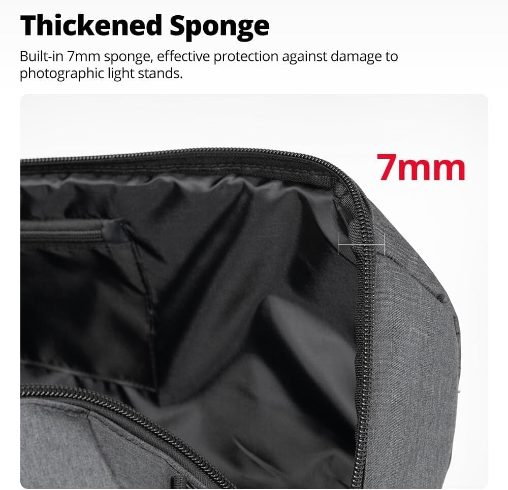 Widened Tripod Carrying Case Bag for Light Stands - Water Resistant & Durable