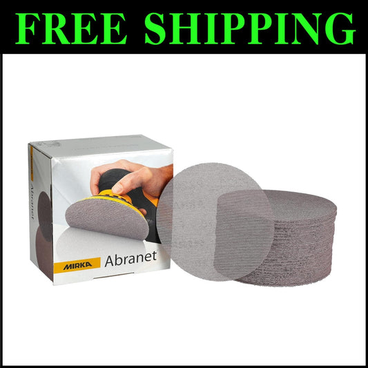 Abranet 6'' Ultra Fine Sanding Discs, 600 Grit - 50 Dust-Free Mesh Discs