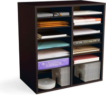 Load image into Gallery viewer, Sturdy Freestanding Wooden Organizer with Adjustable Shelves - Elegant Design