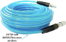 Load image into Gallery viewer, Durable 50ft PU Reinforced Non-Kinking Air Hose with Brass Quick Coupler