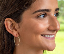 Load image into Gallery viewer, Shiny 14K Yellow Gold Hoop Earrings - Gift-Ready &amp; Available in Multiple Sizes